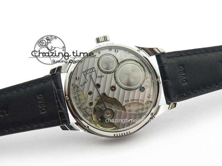 MIROTIME 0407 Portuguese IW544404 SS Gray Dial On Black Leather Strap A Practical 7259